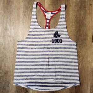 ⚾✨Victoria's Secret PINK Boston Red Sox MLB Striped Racerback Tank Top 1901-S